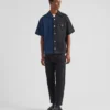 Camisa de denim Double Match Camisa de denim Double Match
