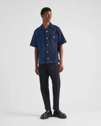 Camisa de denim lavado Double Match