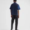 Camisa de denim lavado Double Match Camisa de denim lavado Double Match