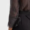 Camisa de gasa de seda con lunares