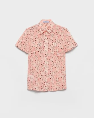 Camisa de georgette con estampado floral Camisa de georgette con estampado floral