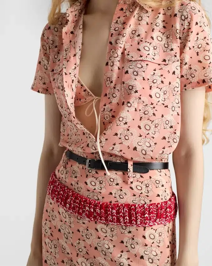 Camisa de georgette con estampado floral Camisa de georgette con estampado floral