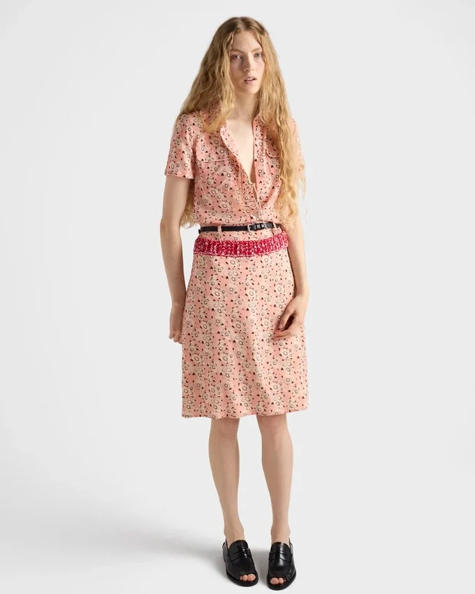 Camisa de georgette con estampado floral Camisa de georgette con estampado floral