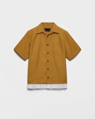 Camisa de golf con flecos de mezcla de algodón Camisa de golf con flecos de mezcla de algodón