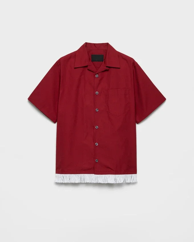Camisa de golf con flecos de mezcla de algodón Camisa de golf con flecos de mezcla de algodón