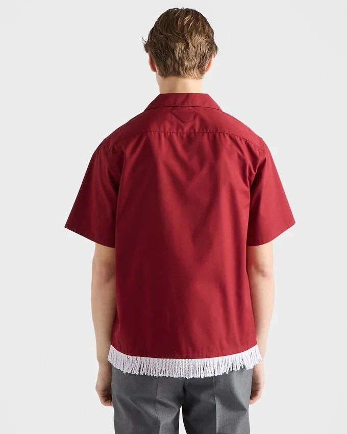 Camisa de golf con flecos de mezcla de algodón Camisa de golf con flecos de mezcla de algodón