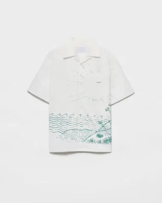 Camisa de golf de algodón estampada Camisa de golf de algodón estampada