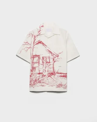 Camisa de golf de algodón estampada Camisa de golf de algodón estampada