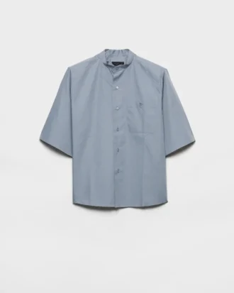 Camisa de manga corta de mezcla de algodón