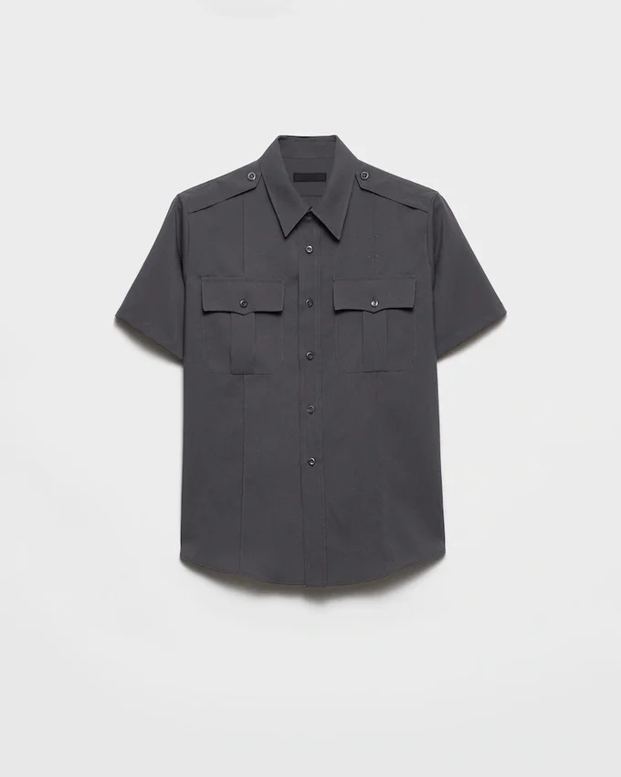 Camisa de manga corta de tejido técnico Camisa de manga corta de tejido técnico