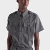Camisa de manga corta de tejido técnico Camisa de manga corta de tejido técnico