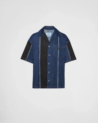 Camisa de mezclilla a rayas Double Match Camisa de mezclilla a rayas Double Match