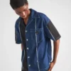 Camisa de mezclilla a rayas Double Match Camisa de mezclilla a rayas Double Match