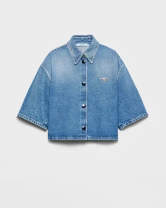 Camisa de mezclilla corta
