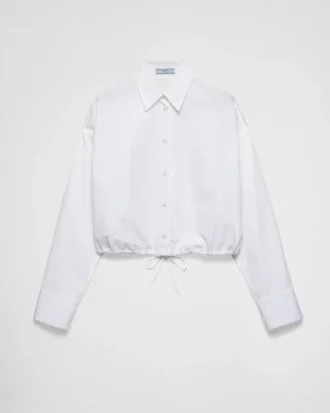 Camisa de popelín con cordón