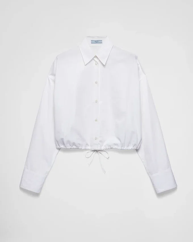 Camisa de popelín con cordón Camisa de popelín con cordón