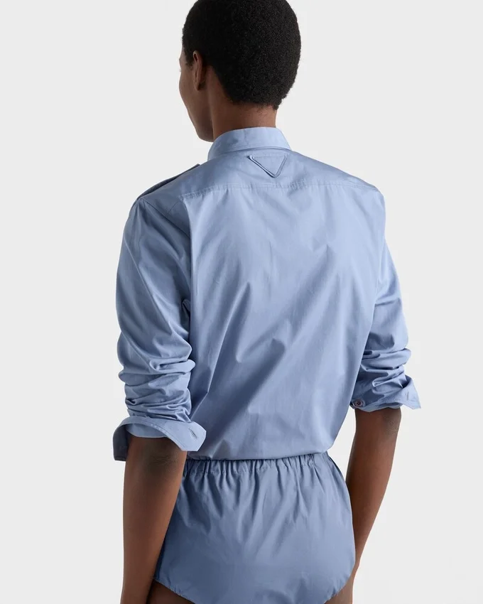 Camisa de popelín de algodón Camisa de popelín de algodón