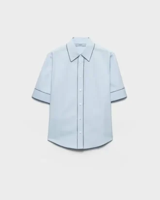 Camisa de popelín de manga corta