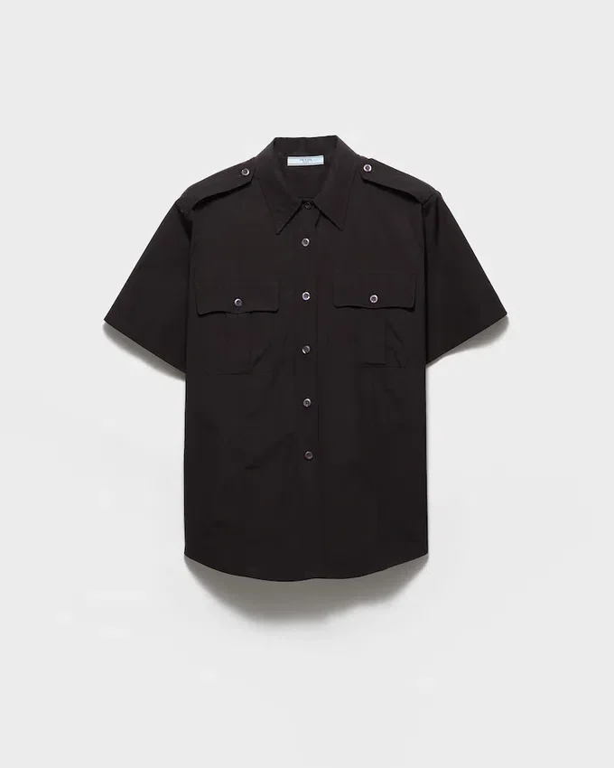 Camisa de popelín de manga corta Camisa de popelín de manga corta
