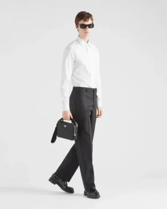 Camisa de popelín elástico