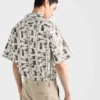 Camisa estampada de mezcla de algodón Camisa estampada de mezcla de algodón