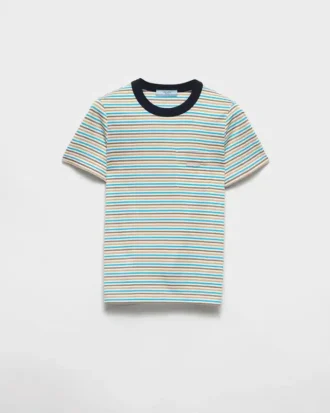 Camiseta de algodón Lisle a rayas