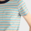 Camiseta de algodón Lisle a rayas Camiseta de algodón Lisle a rayas