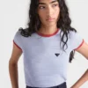 Camiseta de jersey a rayas Camiseta de jersey a rayas