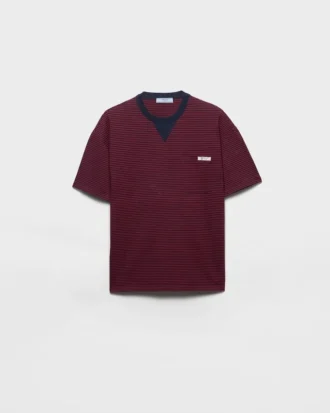 Camiseta de jersey a rayas oversize