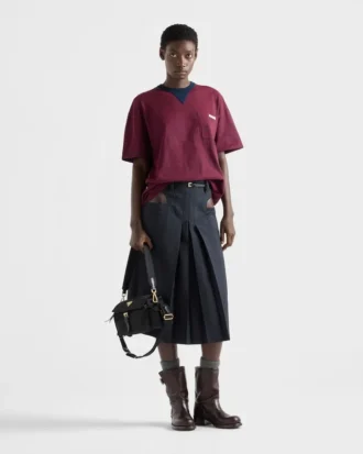 Camiseta de jersey a rayas oversize