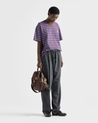 Camiseta de jersey a rayas oversize
