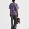 Camiseta de jersey a rayas oversize Camiseta de jersey a rayas oversize