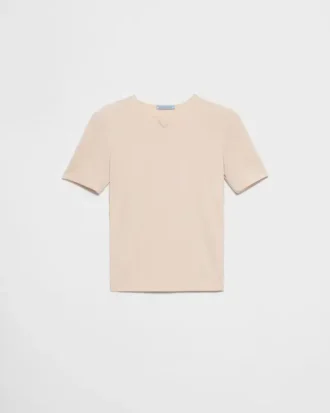 Camiseta de manga corta de tejido elástico