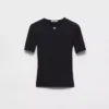 Camiseta de manga corta de tejido elástico Camiseta de manga corta de tejido elástico