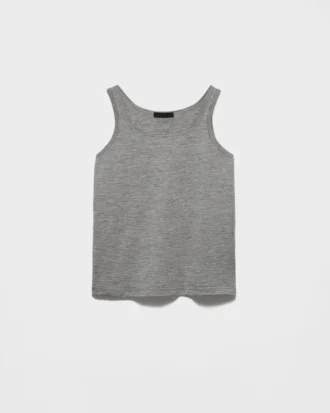 Camiseta sin mangas de cachemira y seda Camiseta sin mangas de cachemira y seda