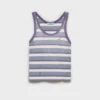 Camiseta sin mangas de jersey a rayas Bayadere Camiseta sin mangas de jersey a rayas Bayadere