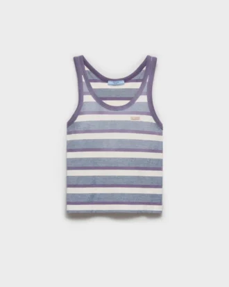Camiseta sin mangas de jersey a rayas Bayadere