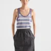 Camiseta sin mangas de jersey a rayas Bayadere Camiseta sin mangas de jersey a rayas Bayadere