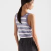 Camiseta sin mangas de jersey a rayas Bayadere Camiseta sin mangas de jersey a rayas Bayadere