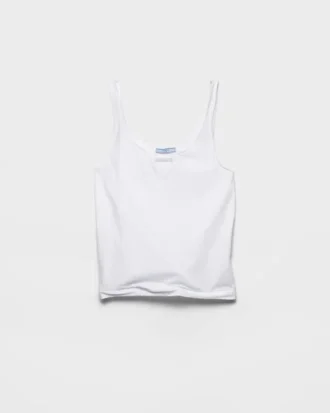 Camiseta sin mangas de jersey de algodón