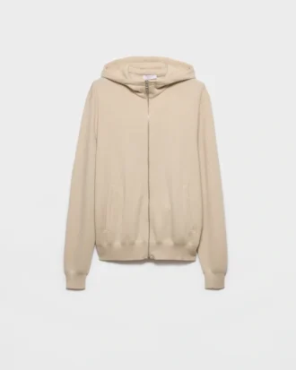 Cardigan con capucha de cachemira