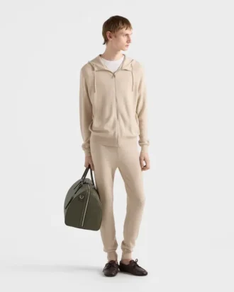 Cardigan con capucha de cachemira