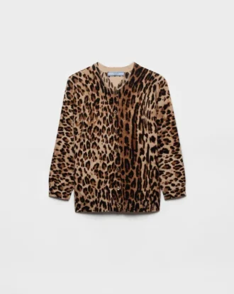 Cardigan de cachemira estampado