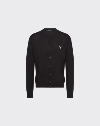 Cardigan de lana superfina