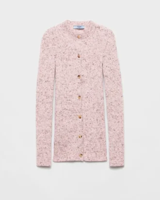 Cardigan de punto acanalado
