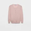 Cardigan de punto de algodón y seda