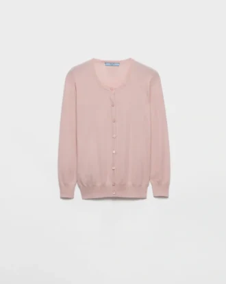 Cardigan de punto de algodón y seda