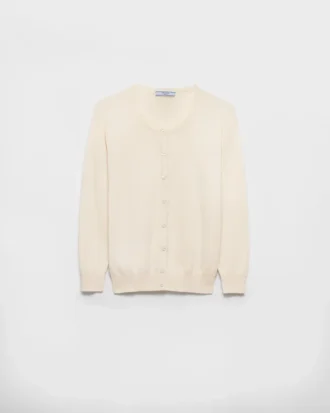 Cardigan de punto de algodón y seda