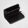 Cartera con cremallera de piel Saffiano