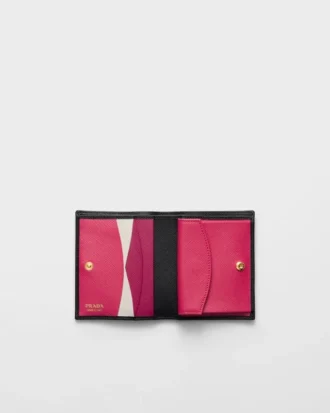 Cartera pequeña de piel Saffiano